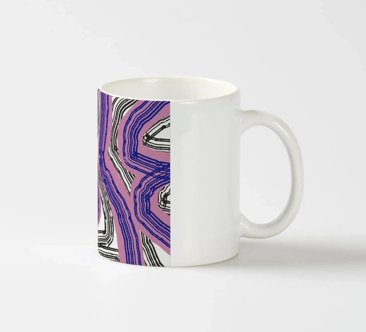 Astrazione delle linee 10 tazza in ceramica da Little Dean