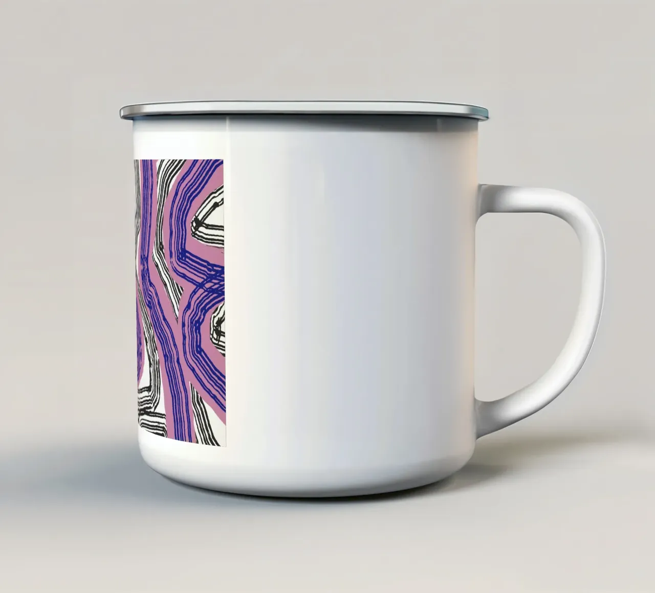 Astrazione delle linee 10 tazza in smalto da Little Dean