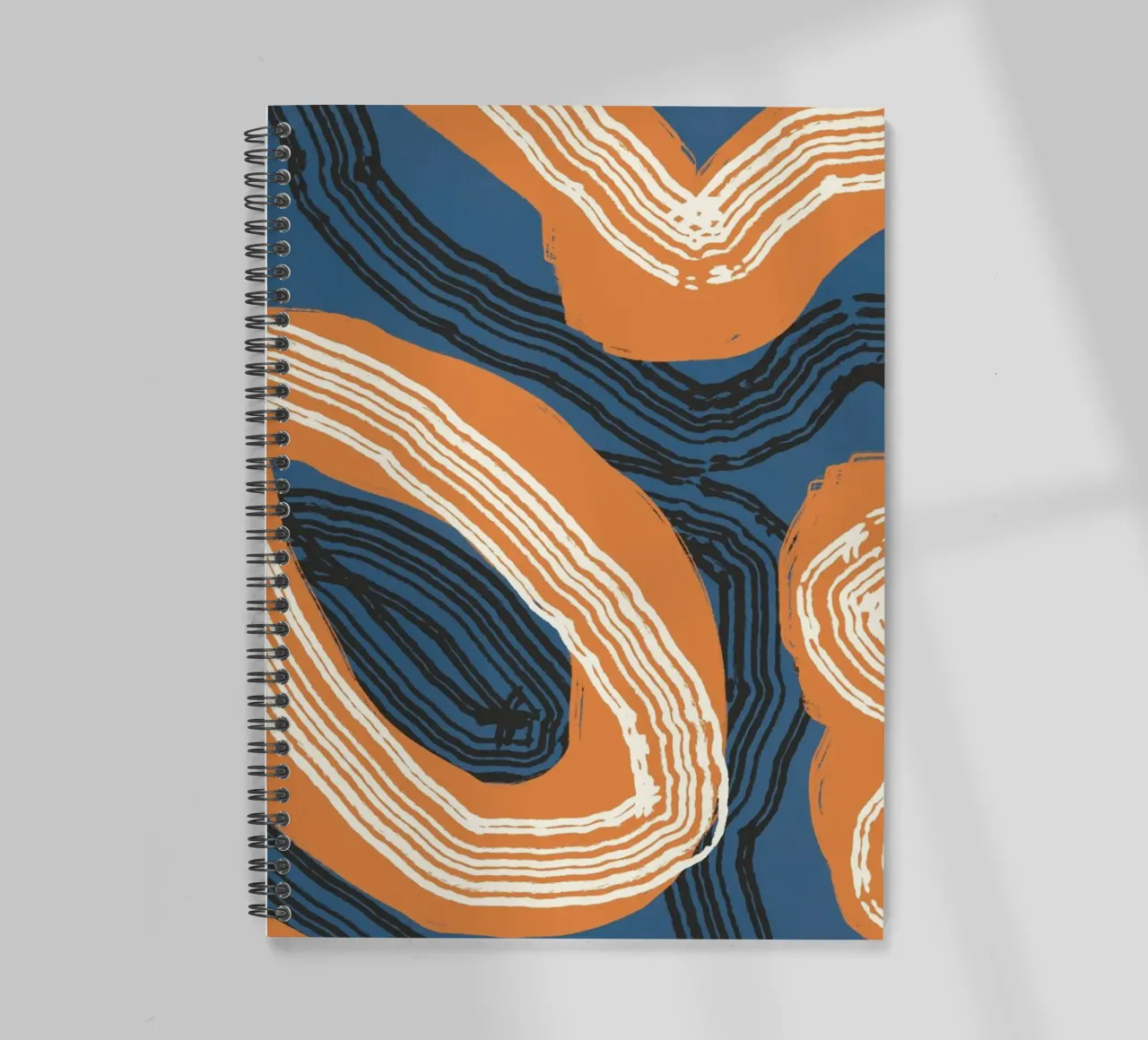 Line abstraction 11 spiral notebook by Little Dean