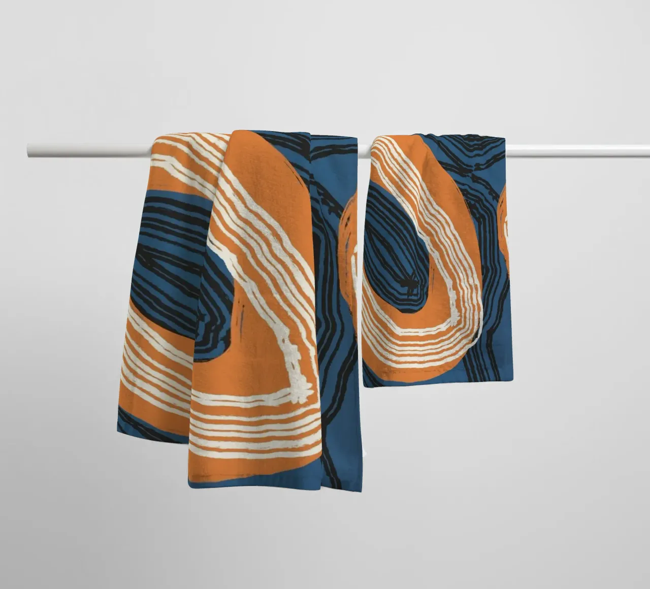 Line abstraction 11 towel by Little Dean