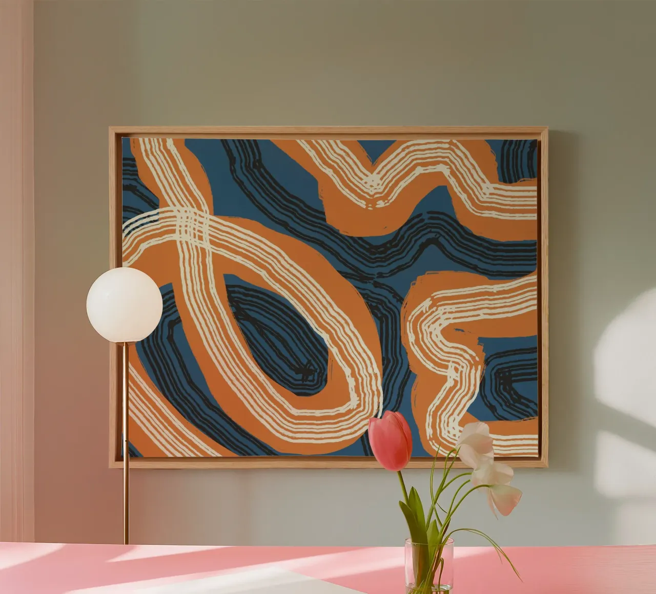 Line abstraction 11 canvas by Little Dean