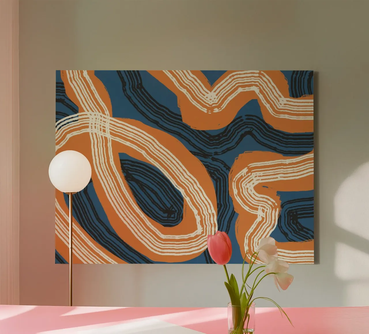 Line abstraction 11 canvas by Little Dean