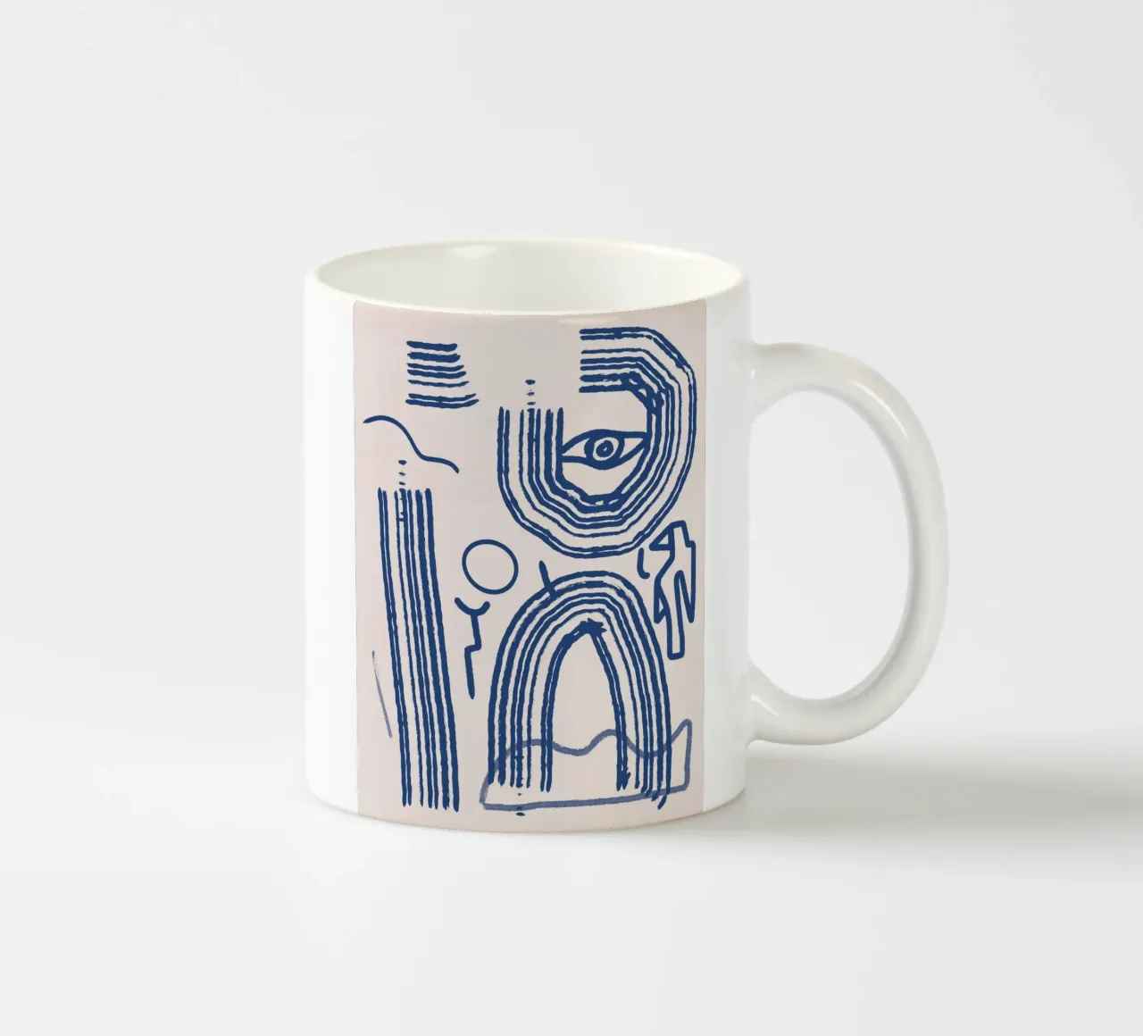 Astrazione delle linee 12 tazza in ceramica da Little Dean