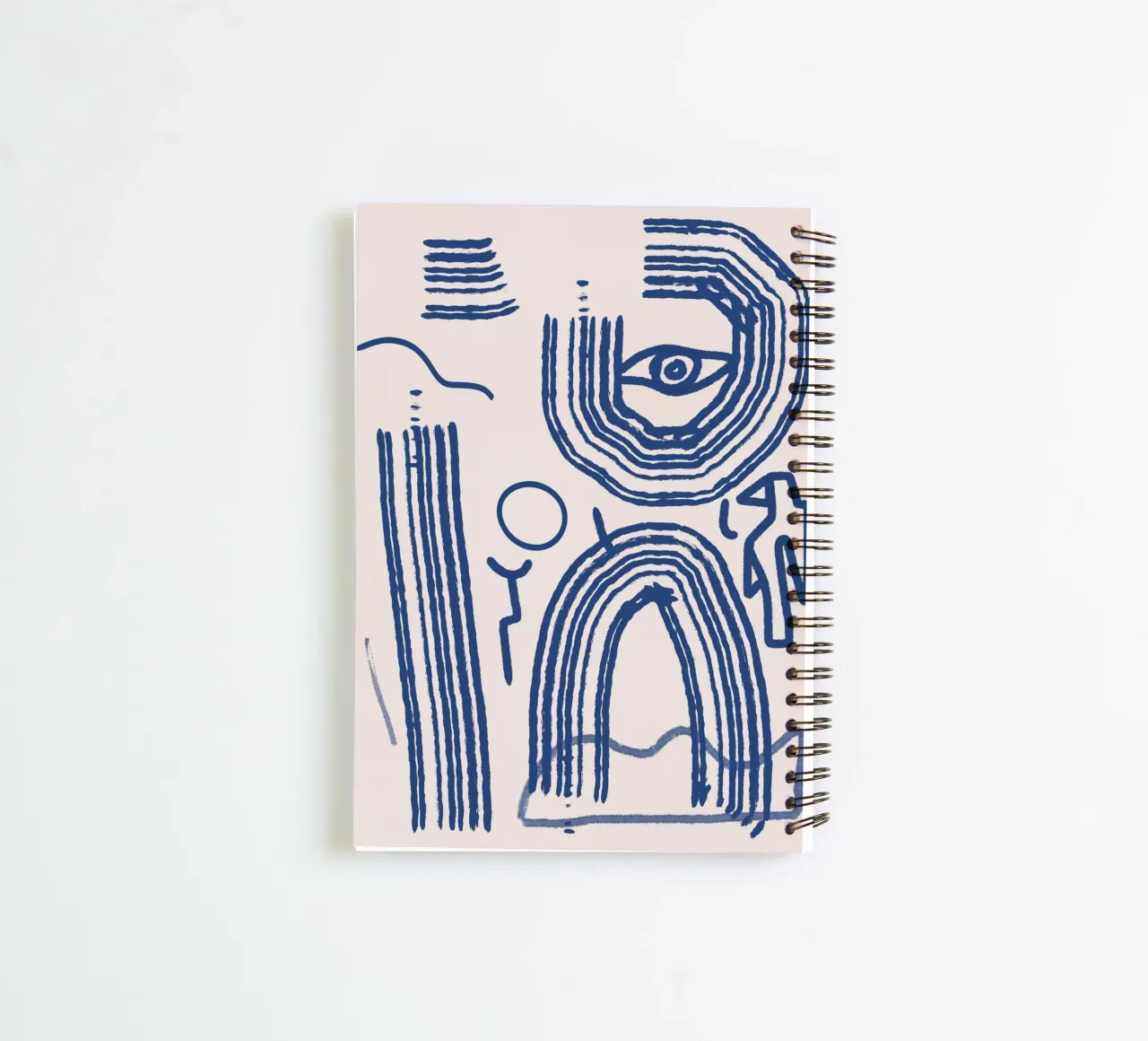 Line abstraction 12 spiral notebook by Little Dean