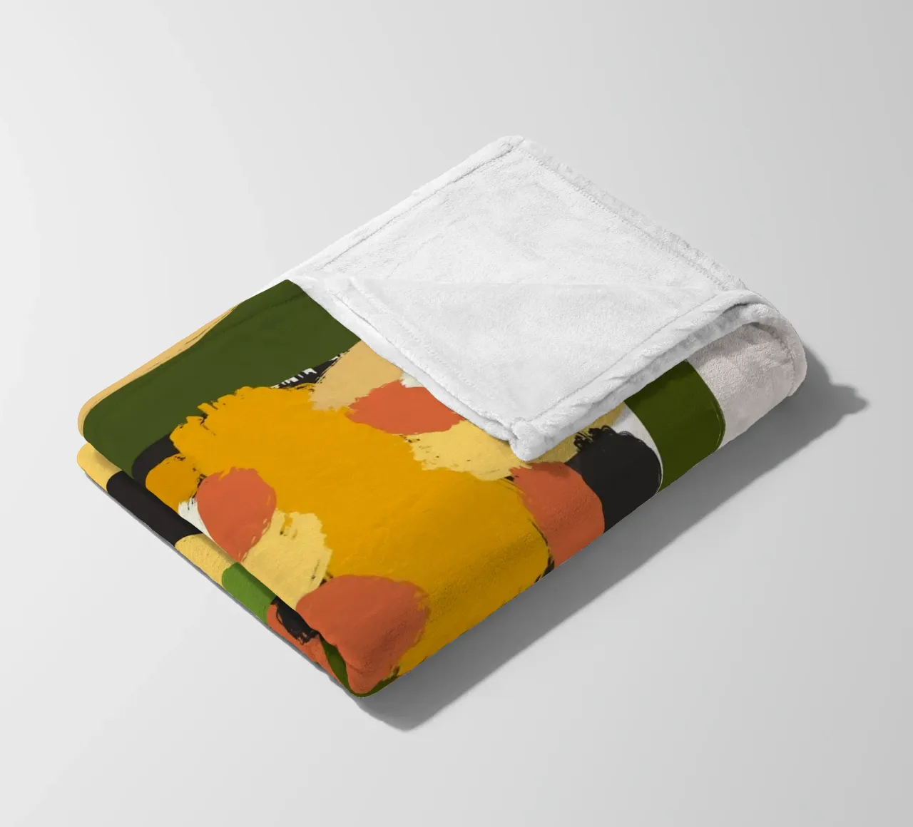 Ritratto a macchie di colore 04 coperta in pile da Little Dean