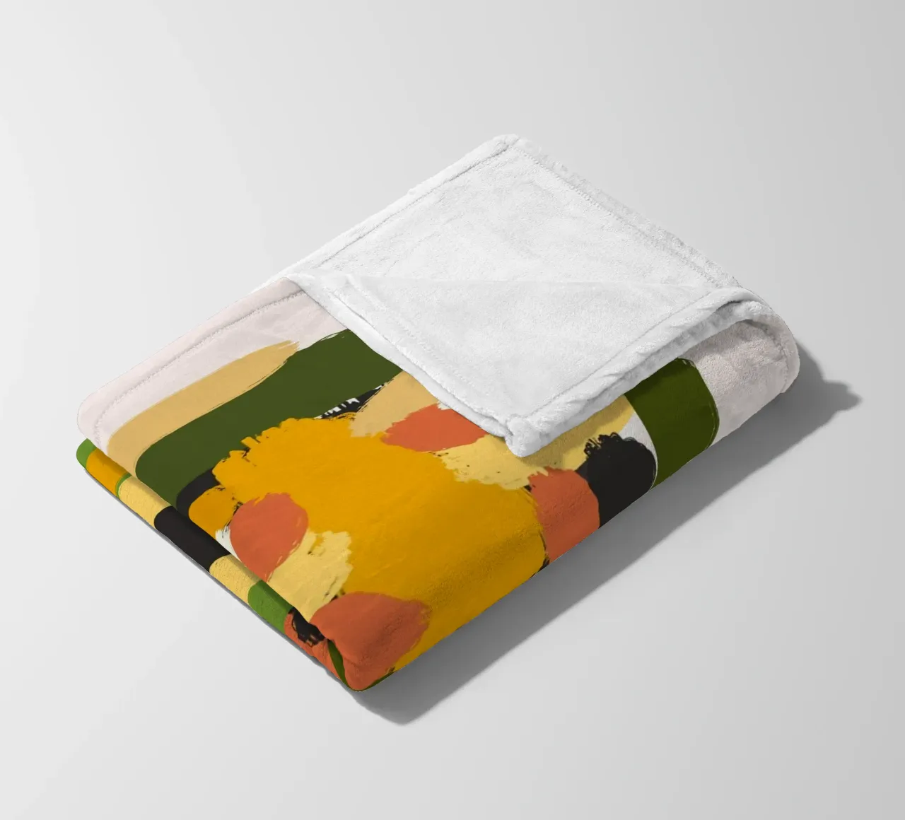 Ritratto a macchie di colore 04 coperta in pile da Little Dean