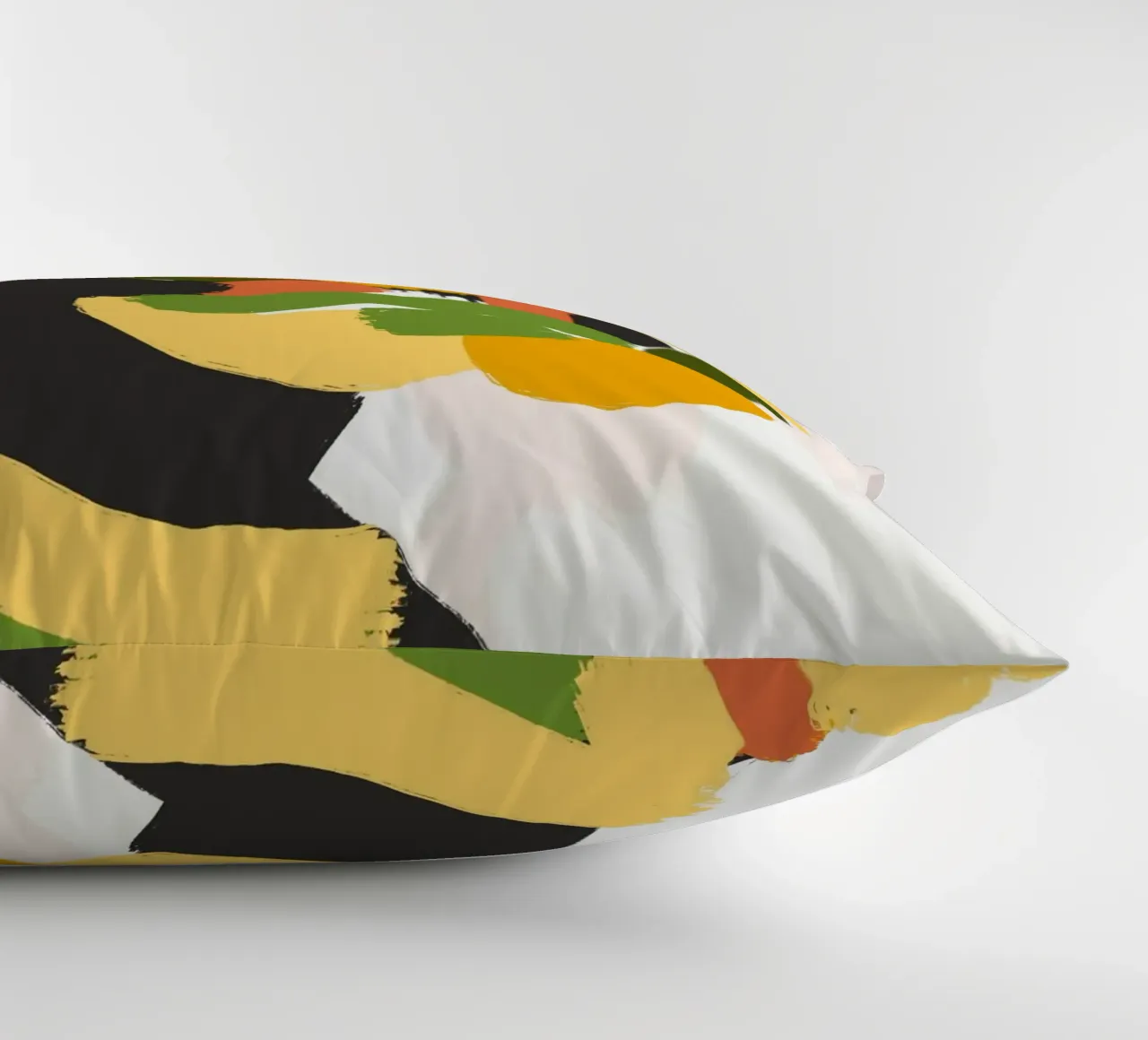 Ritratto a macchie di colore 04 cuscino da Little Dean