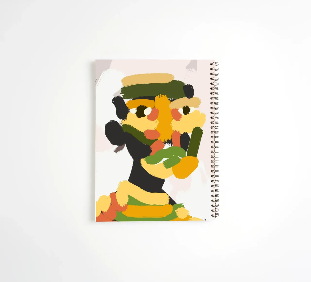 Color spot portrait 04 spiral notebook by Little Dean