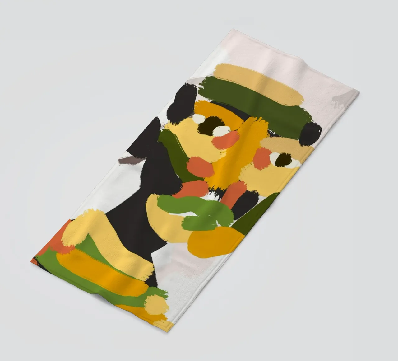 Ritratto a macchie di colore 04 telo mare da Little Dean