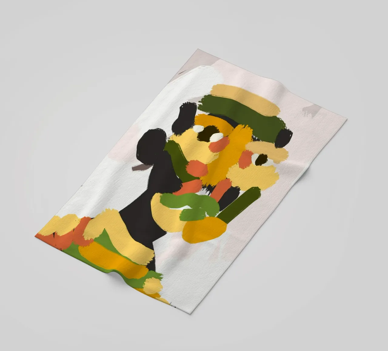 Ritratto a macchie di colore 04 telo mare da Little Dean