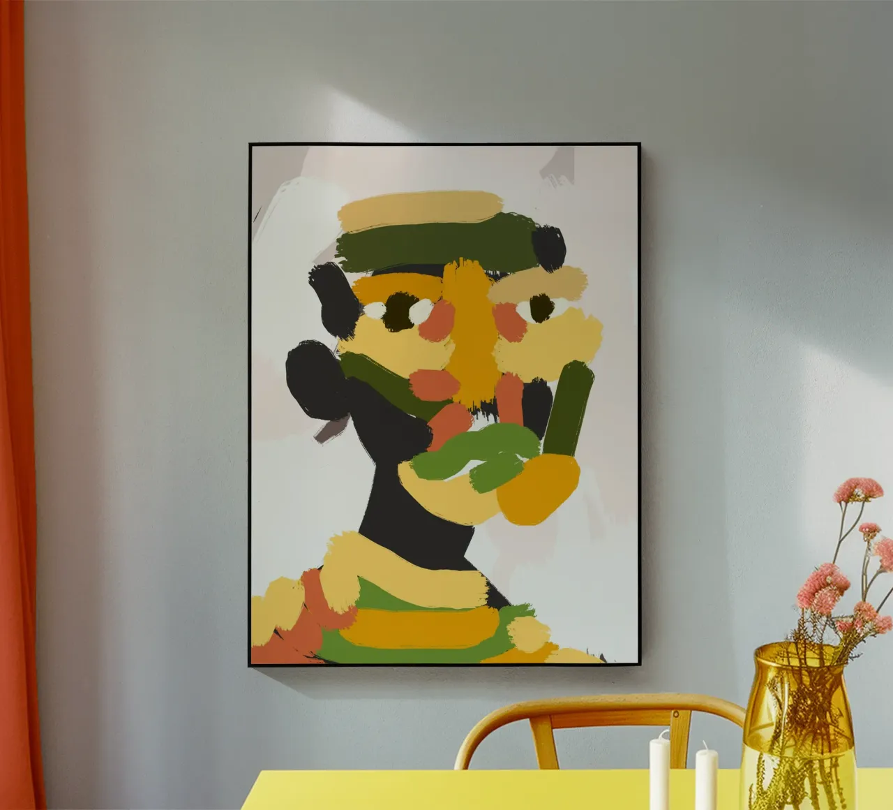 Ritratto a macchie di colore 04 plexiglass da Little Dean