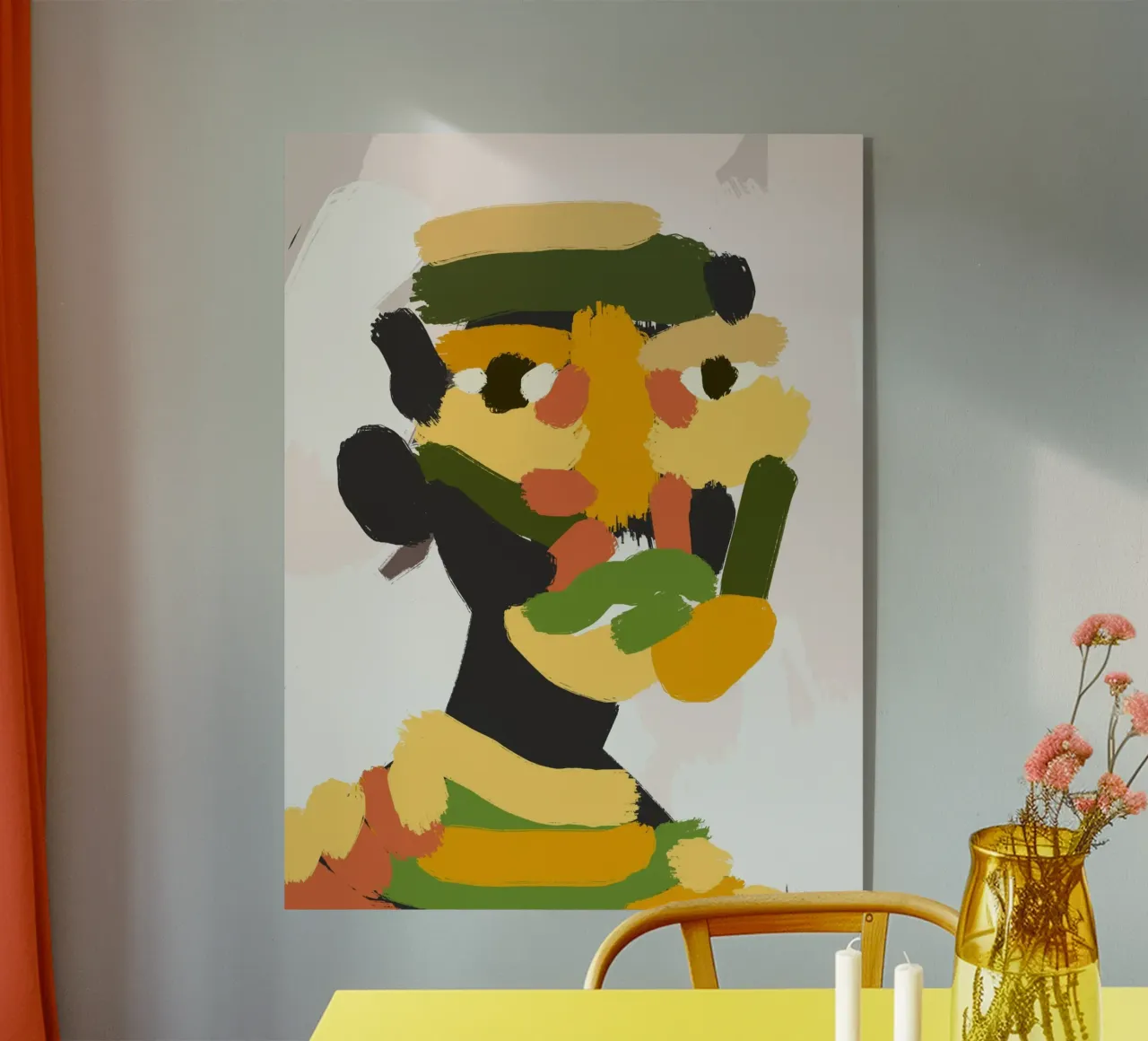 Ritratto a macchie di colore 04 plexiglass da Little Dean