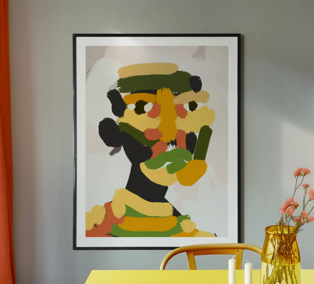 Ritratto a macchie di colore 04 carta hahnemühle da Little Dean