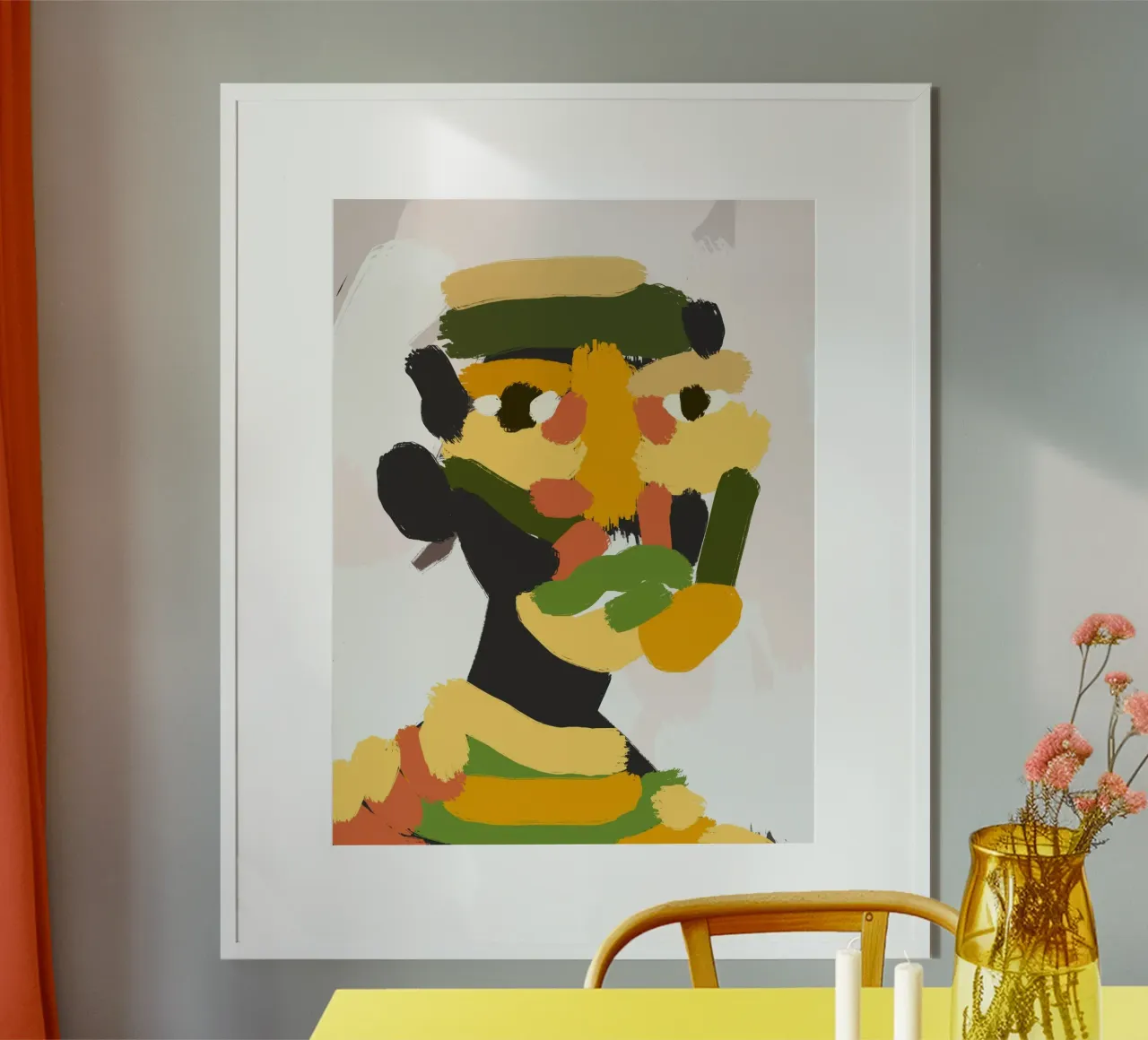 Ritratto a macchie di colore 04 carta hahnemühle da Little Dean