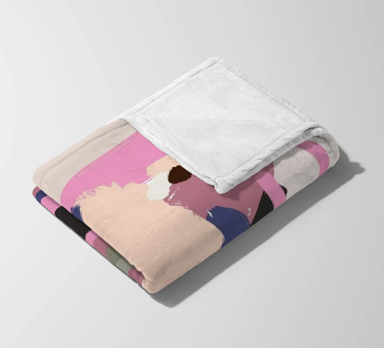 Ritratto a macchie di colore 05 coperta in pile da Little Dean
