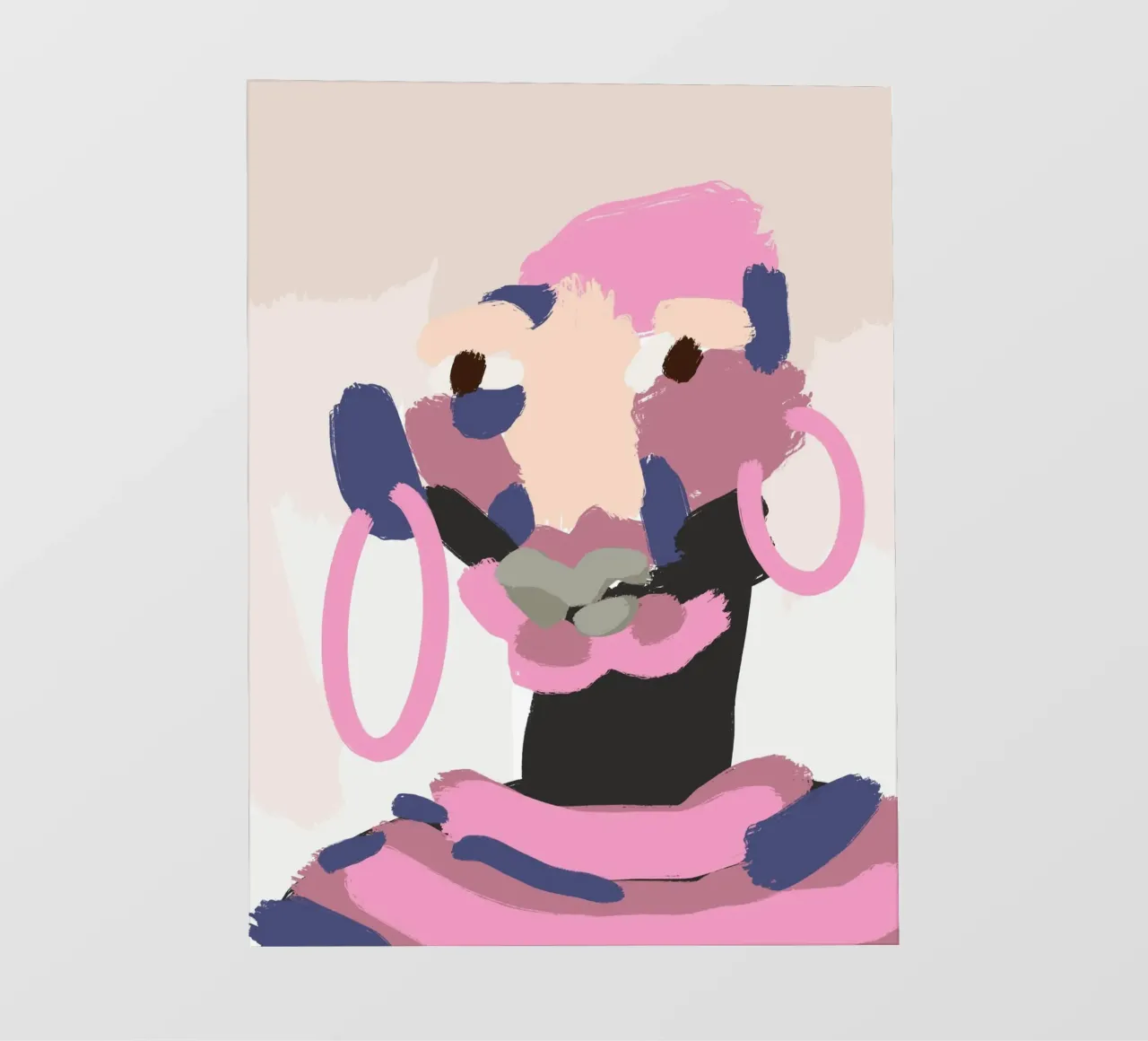 Ritratto a macchie di colore 05 telo in pvc da Little Dean