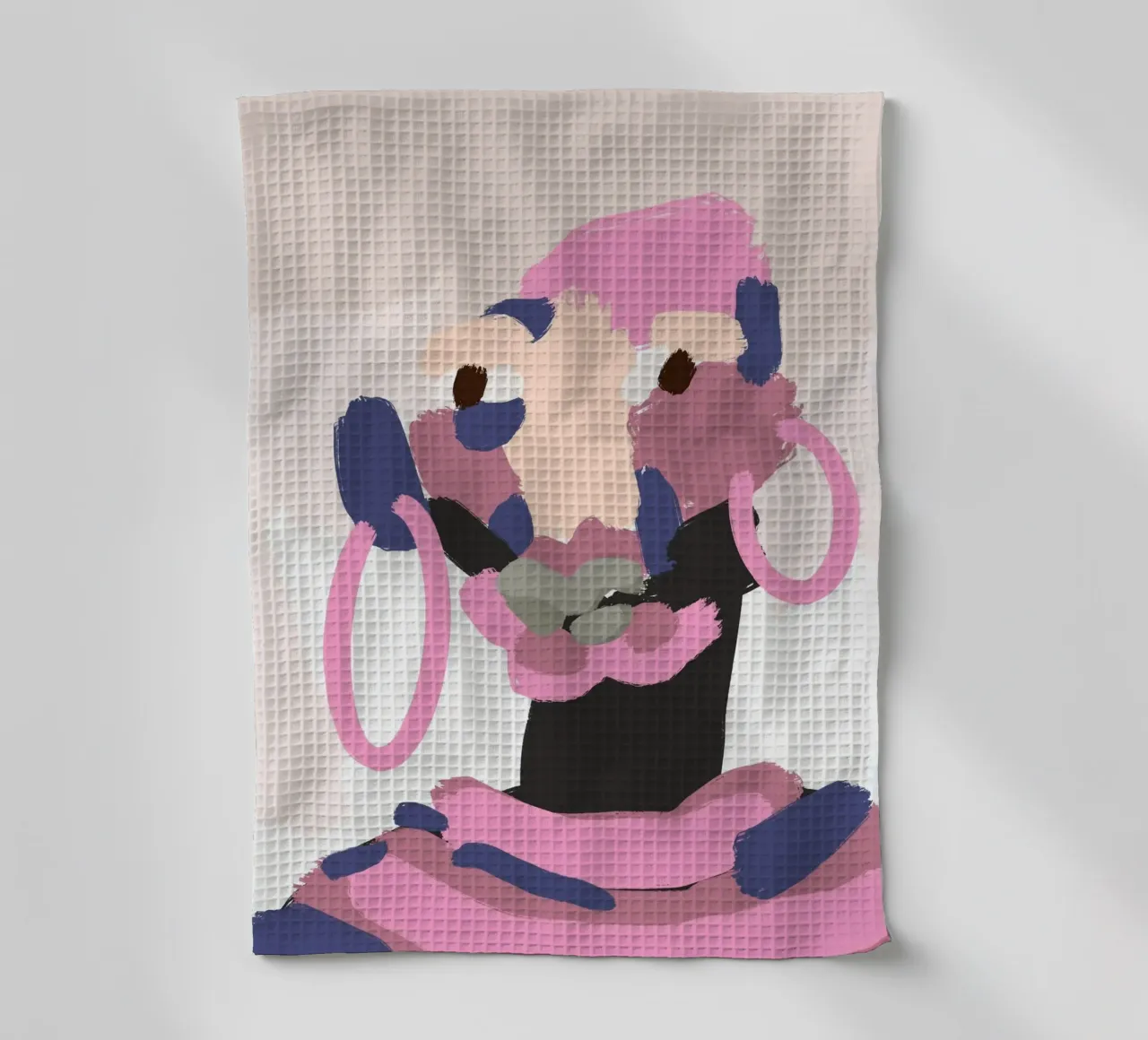 Ritratto a macchie di colore 05 canovaccio da cucina da Little Dean