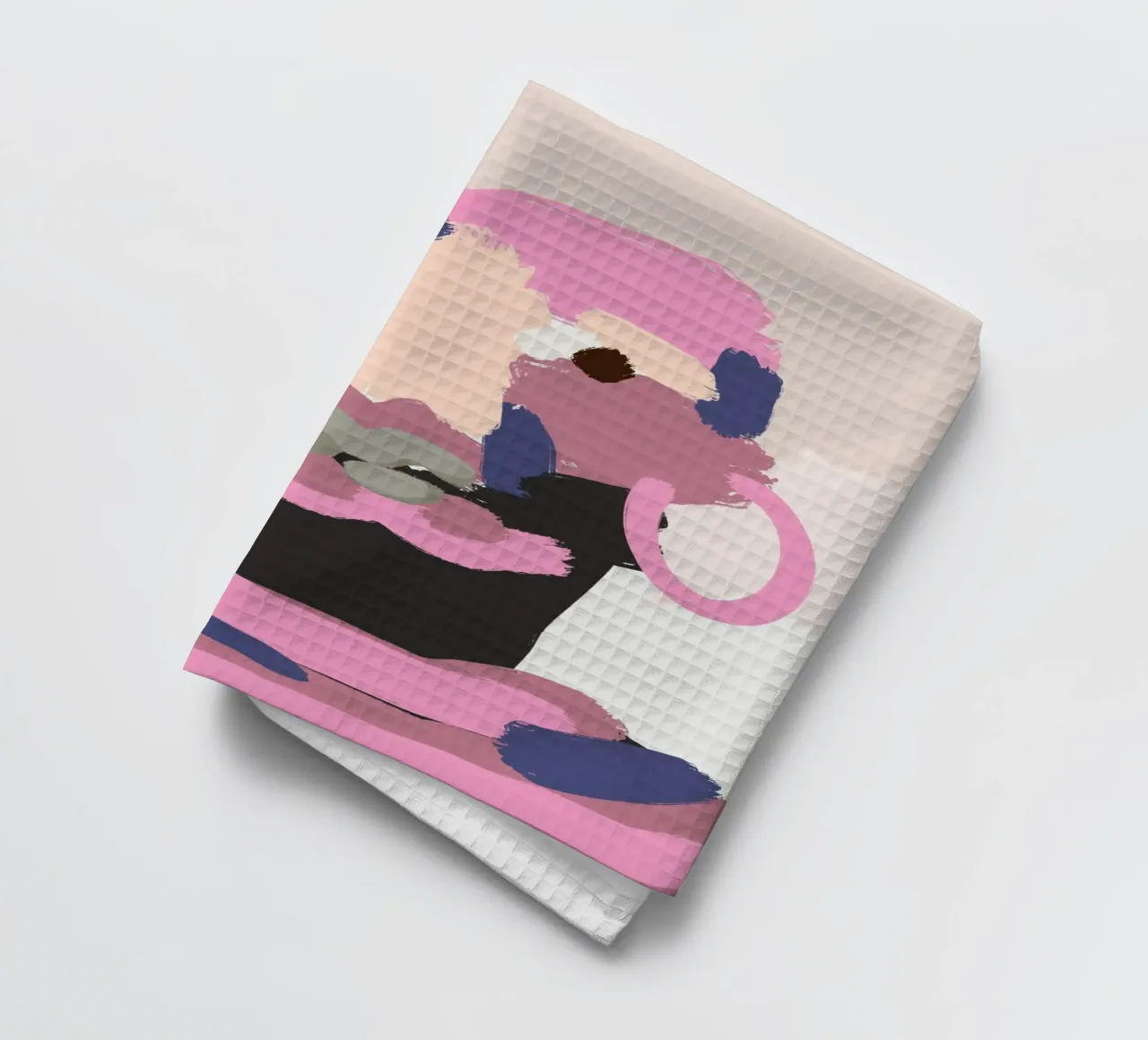 Ritratto a macchie di colore 05 canovaccio da cucina da Little Dean