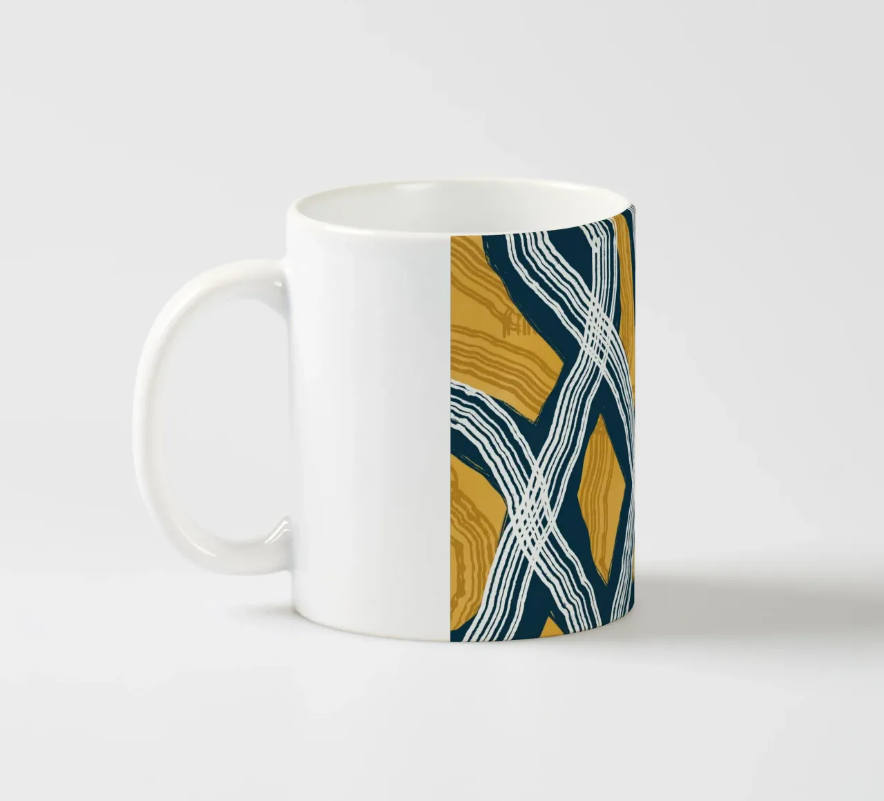 Astrazione delle linee 13 tazza in ceramica da Little Dean