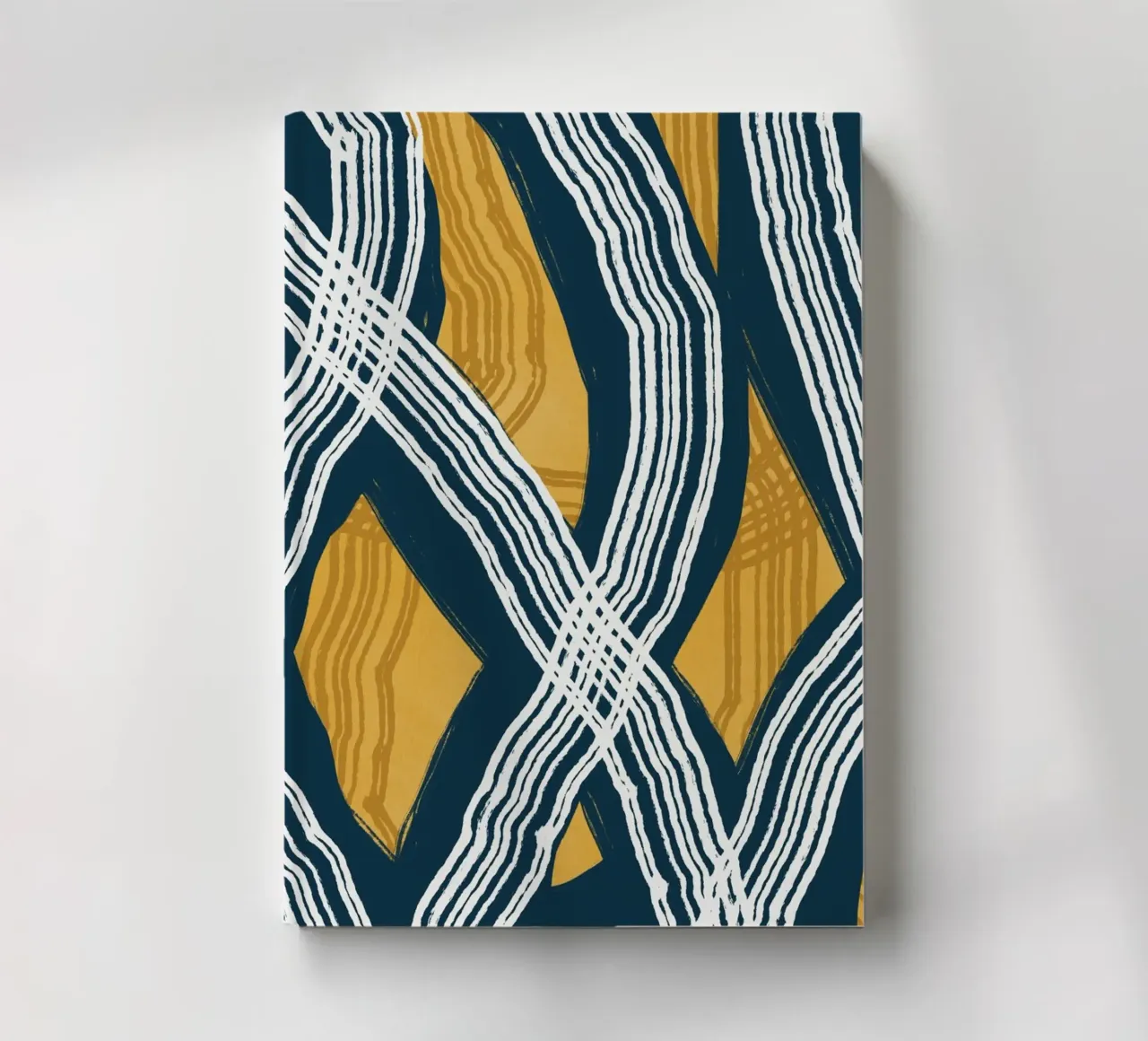 Linienabstraktion 13 Notizbuch von Little Dean