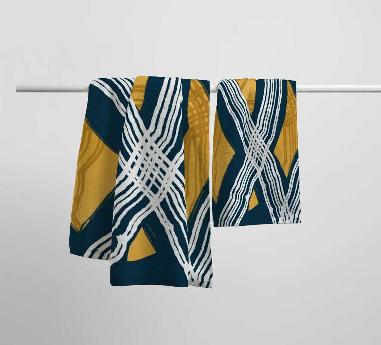 Line abstraction 13 towel by Little Dean