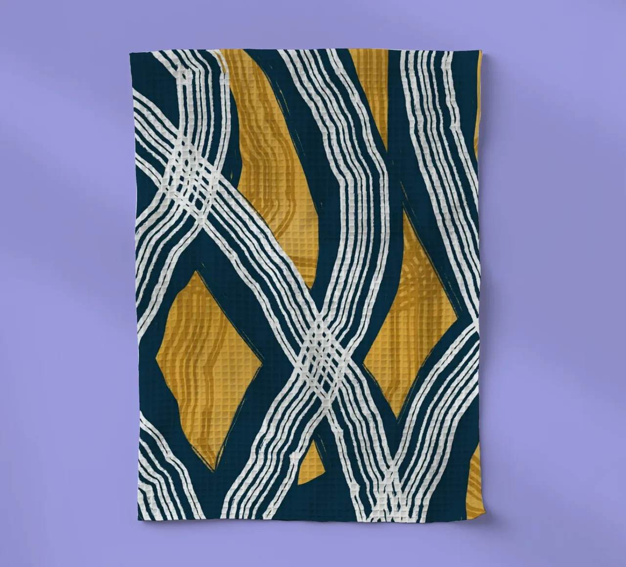 Lijnabstractie 13 theedoek van Little Dean