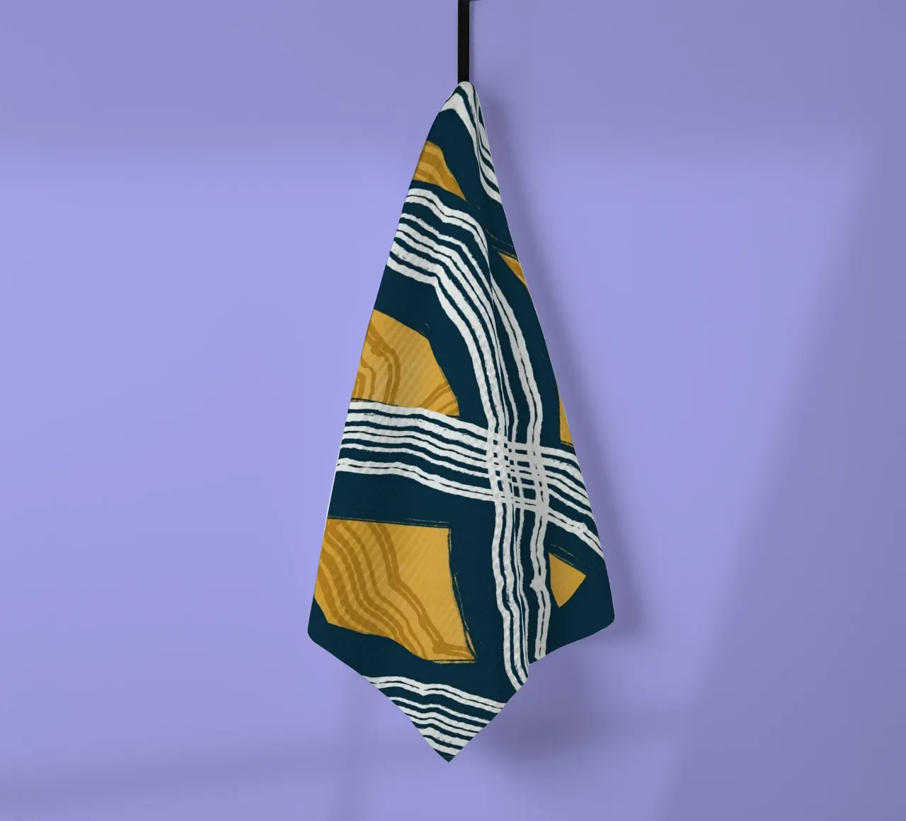 Lijnabstractie 13 theedoek van Little Dean