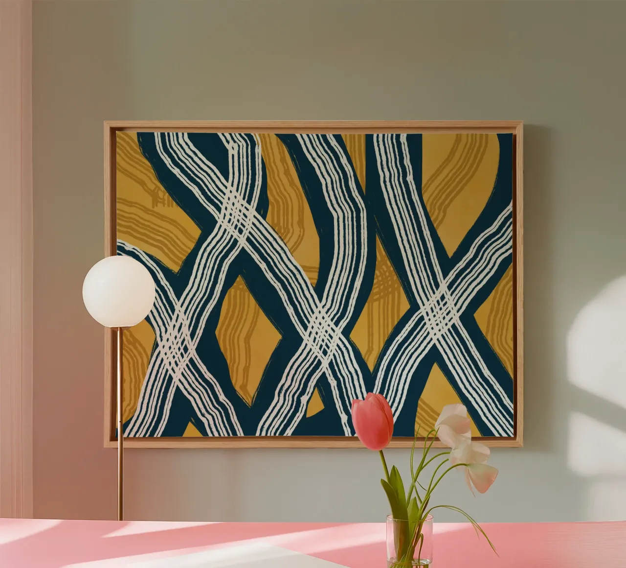 Line abstraction 13 canvas by Little Dean