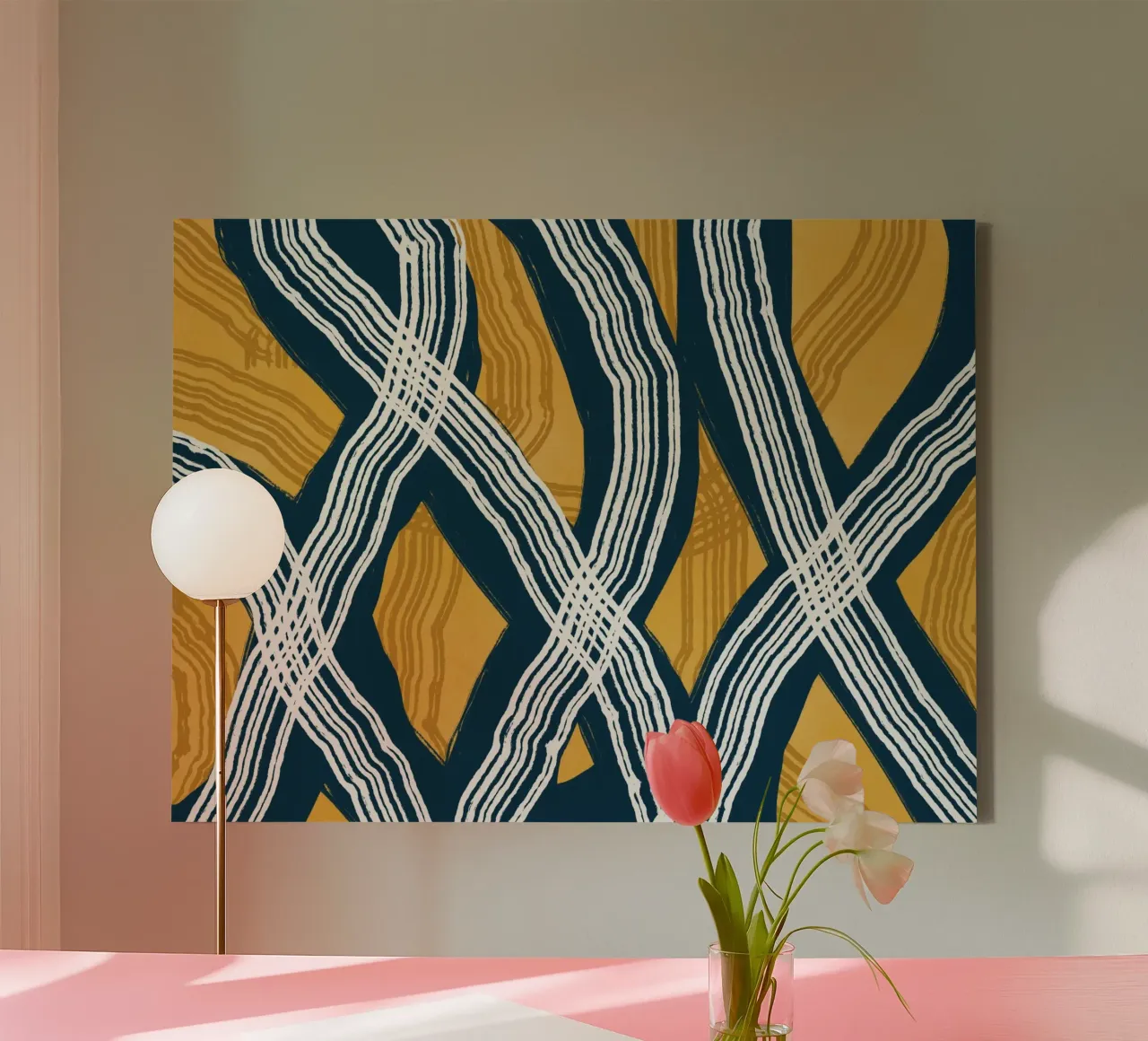 Line abstraction 13 canvas by Little Dean