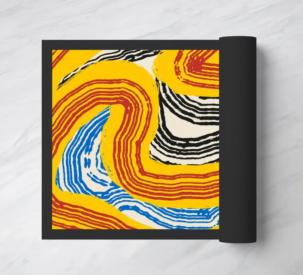 Line abstraction 14 doormat by Little Dean