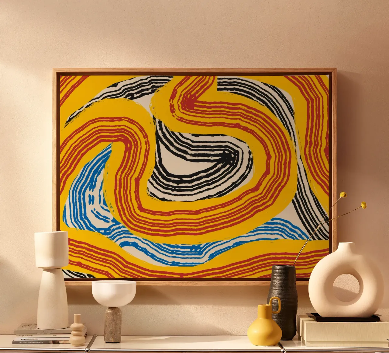 Line abstraction 14 canvas by Little Dean