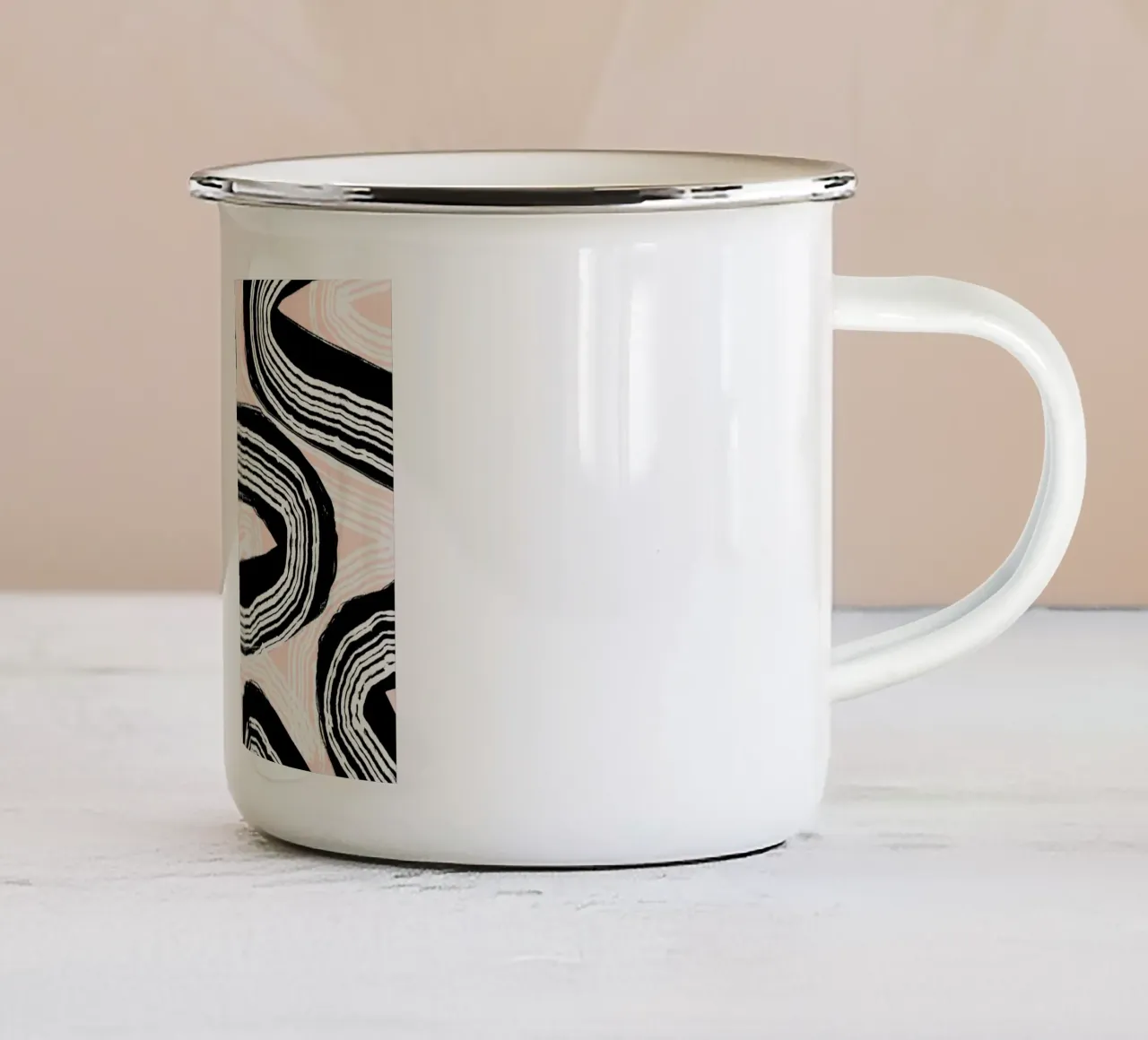 Astrazione delle linee 15 tazza in smalto da Little Dean