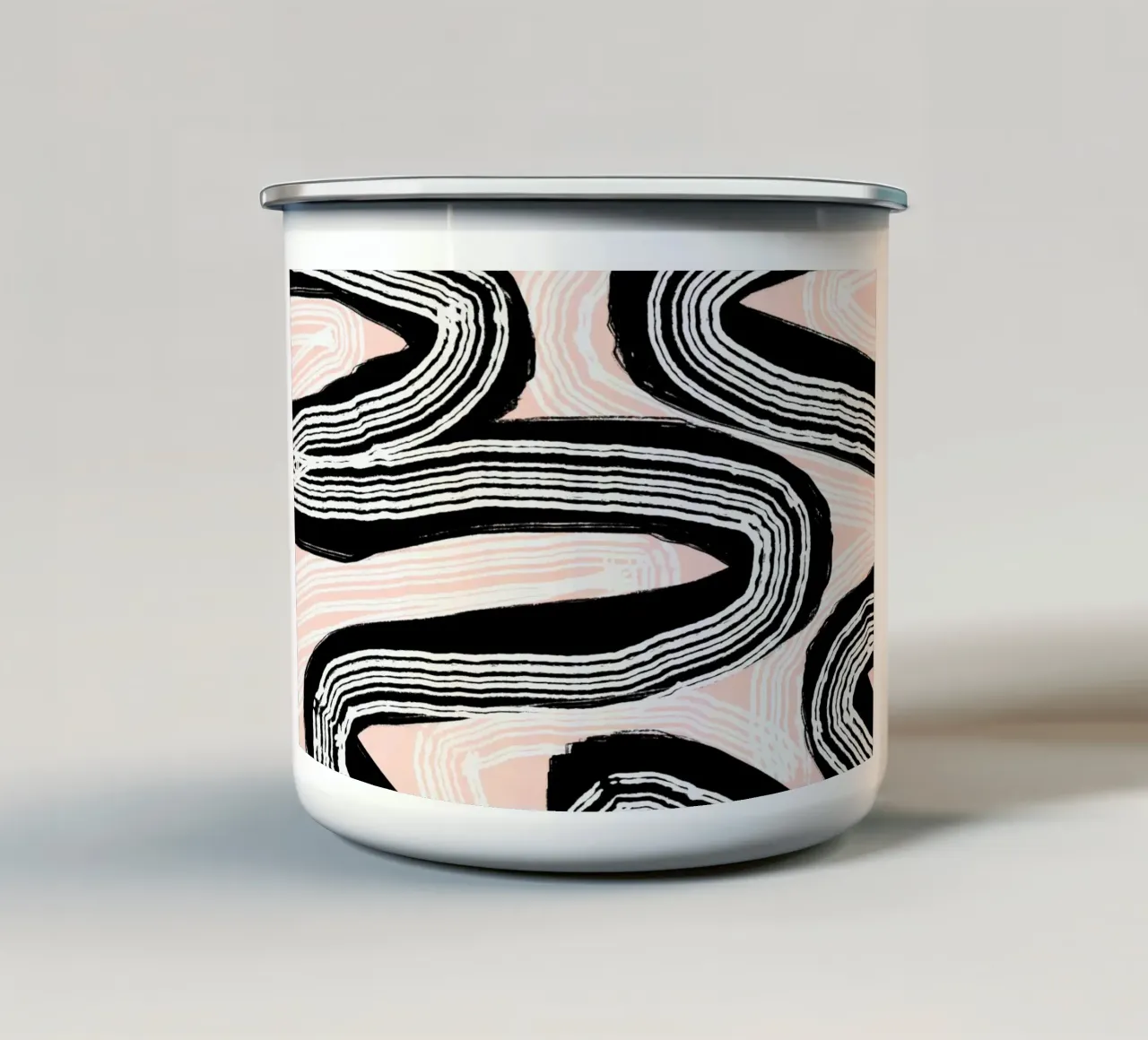 Astrazione delle linee 15 tazza in smalto da Little Dean
