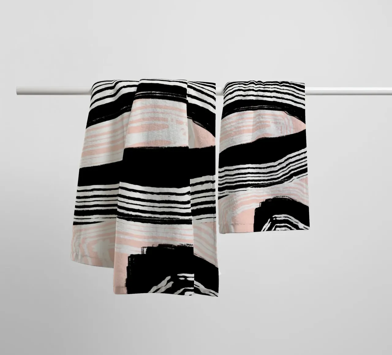 Line abstraction 15 towel by Little Dean