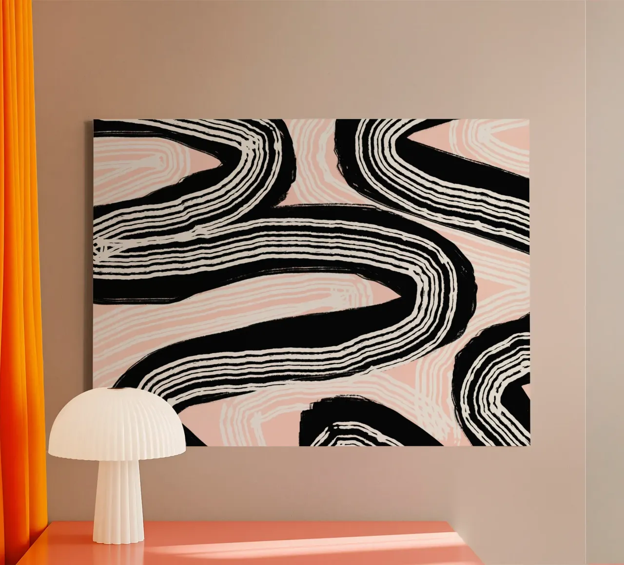 Line abstraction 15 canvas by Little Dean