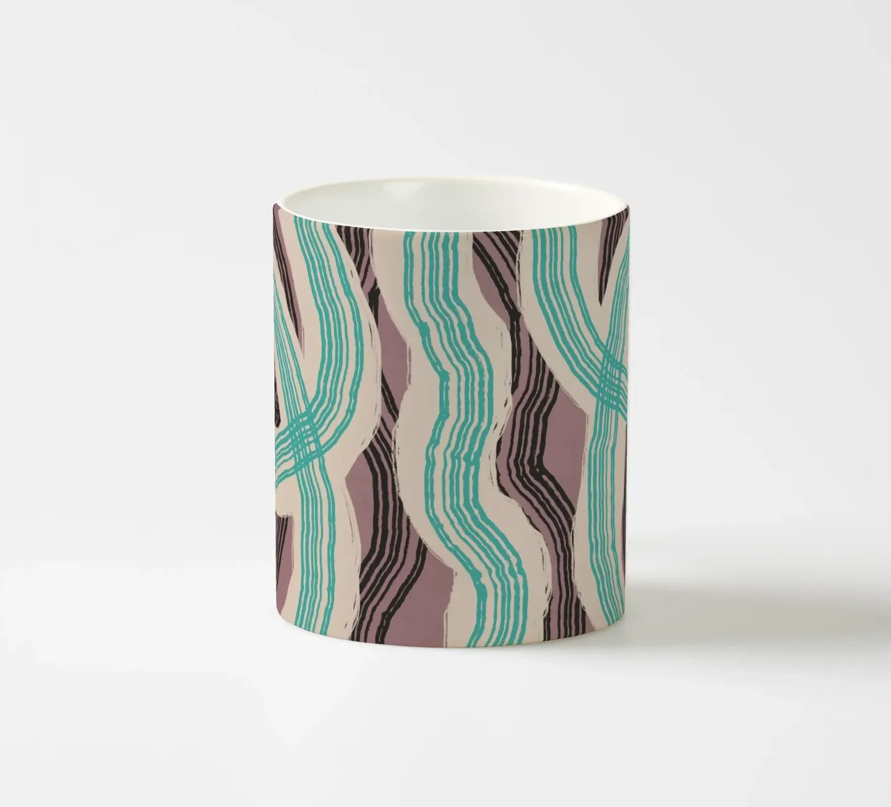 Astrazione delle linee 16 tazza in ceramica da Little Dean