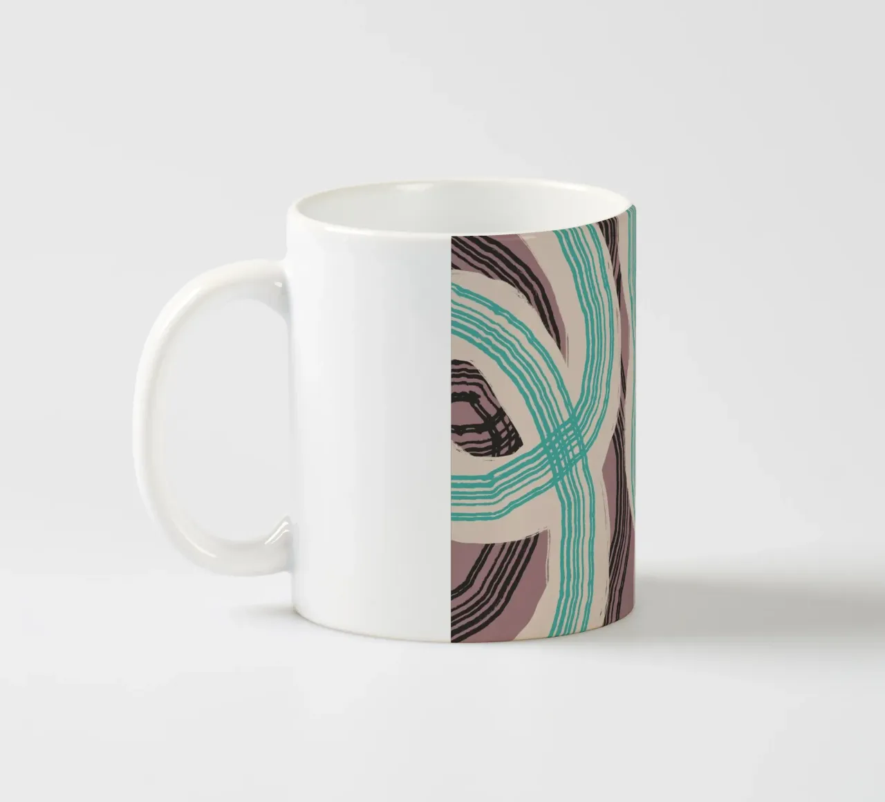 Astrazione delle linee 16 tazza in ceramica da Little Dean