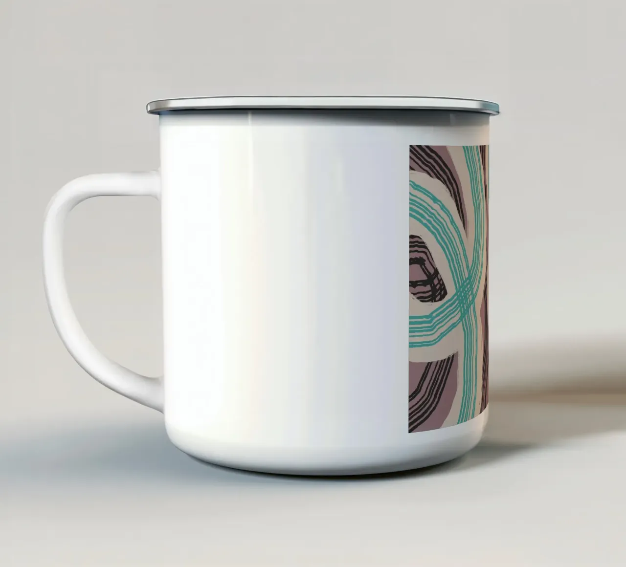 Astrazione delle linee 16 tazza in smalto da Little Dean
