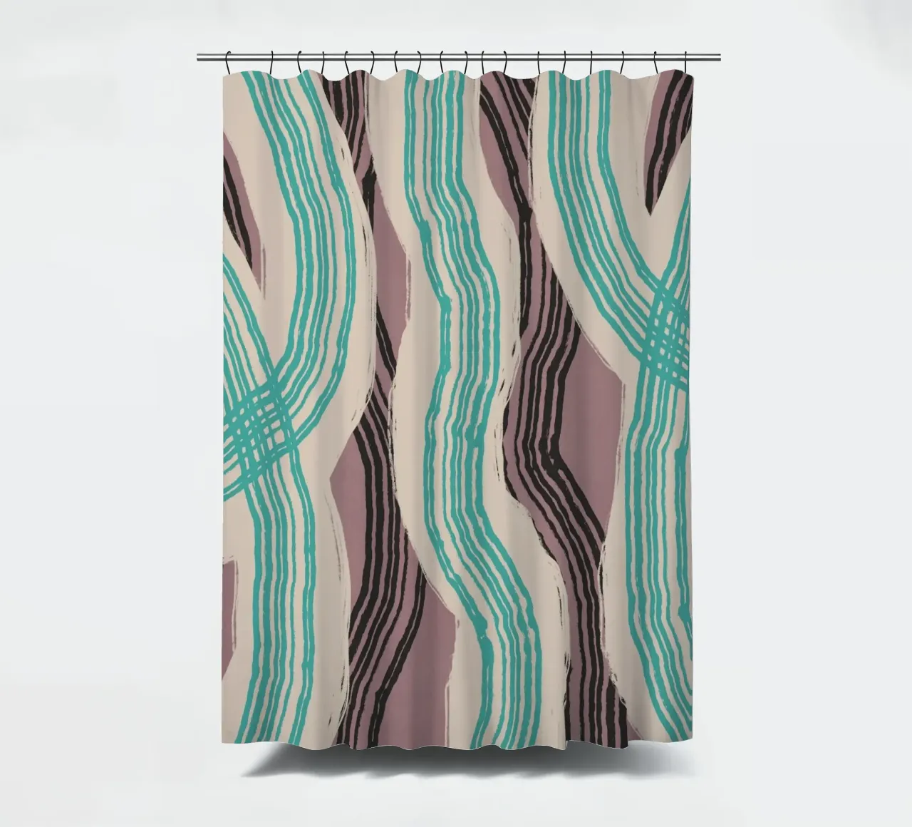 Astrazione delle linee 16 tenda da doccia da Little Dean