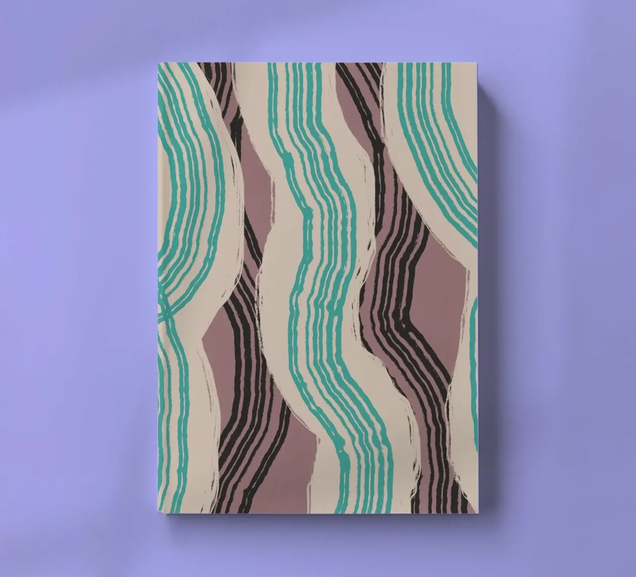Linienabstraktion 16 Notizbuch von Little Dean