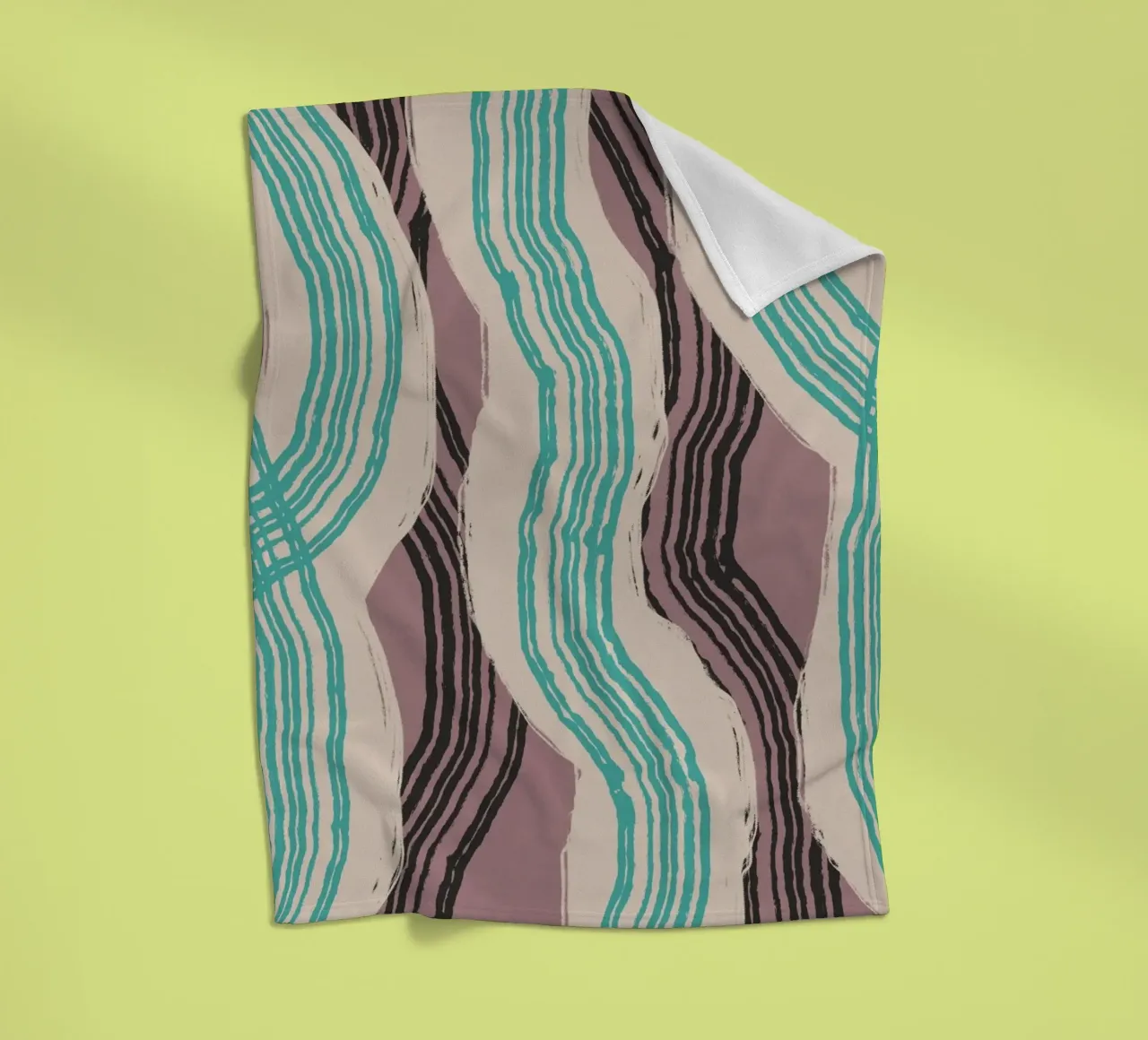 Astrazione delle linee 16 coperta in pile da Little Dean
