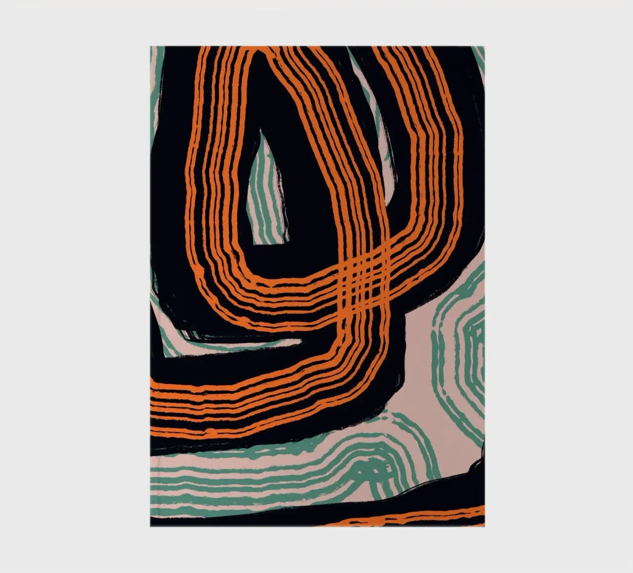 Lijnabstractie 17 notitieboek van Little Dean