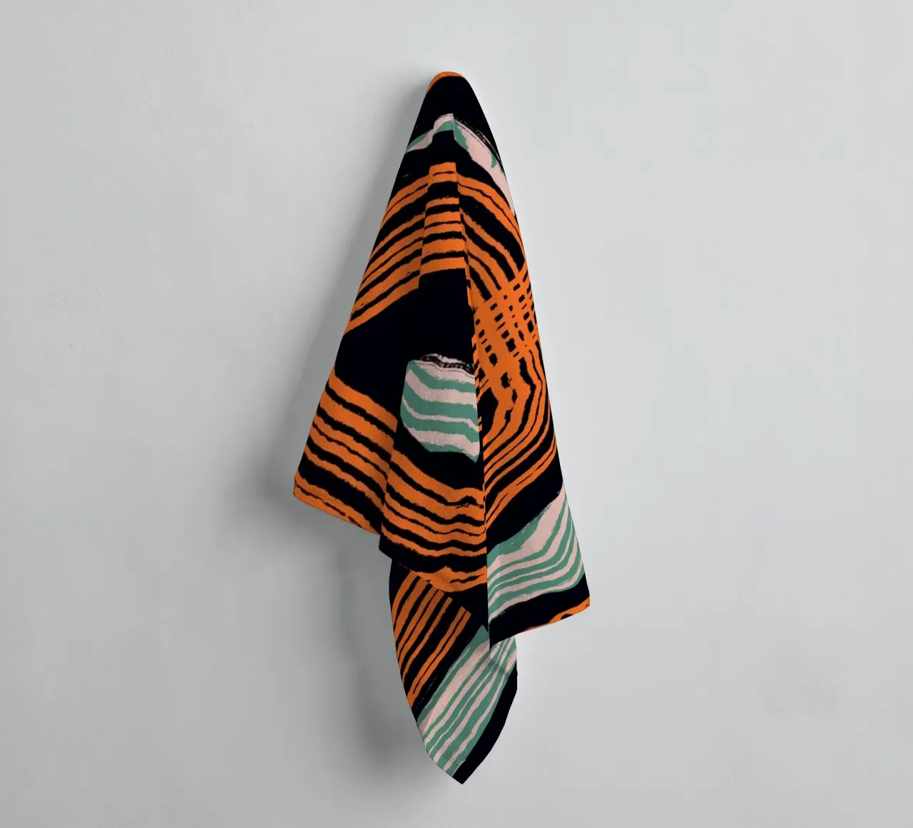 Line abstraction 17 towel by Little Dean