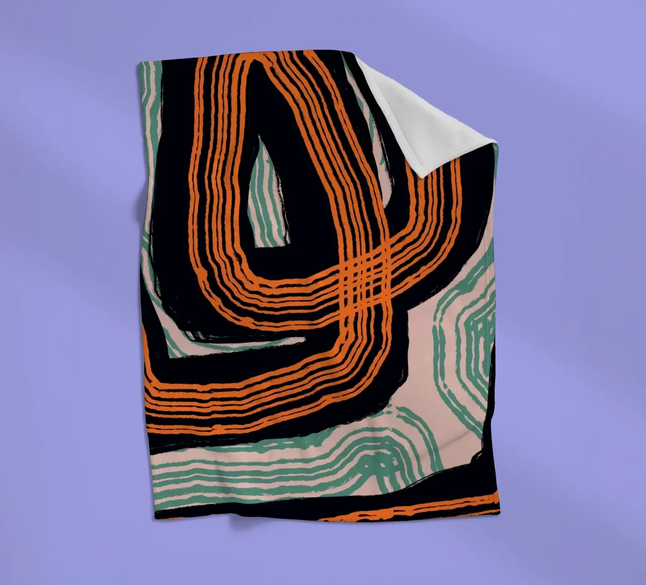 Astrazione delle linee 17 coperta in pile da Little Dean