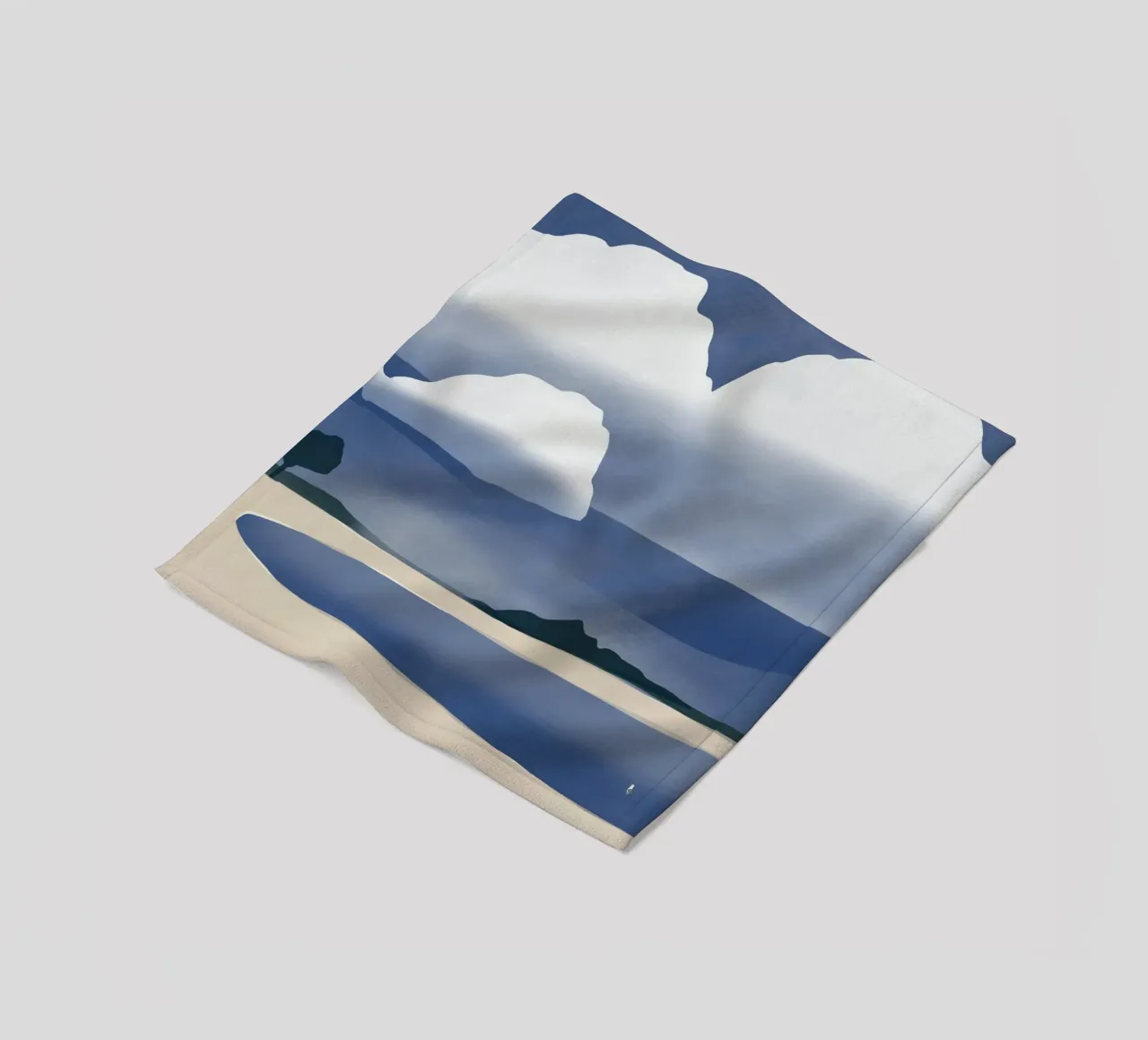 Vast cloudscape fleece blanket by Little Dean