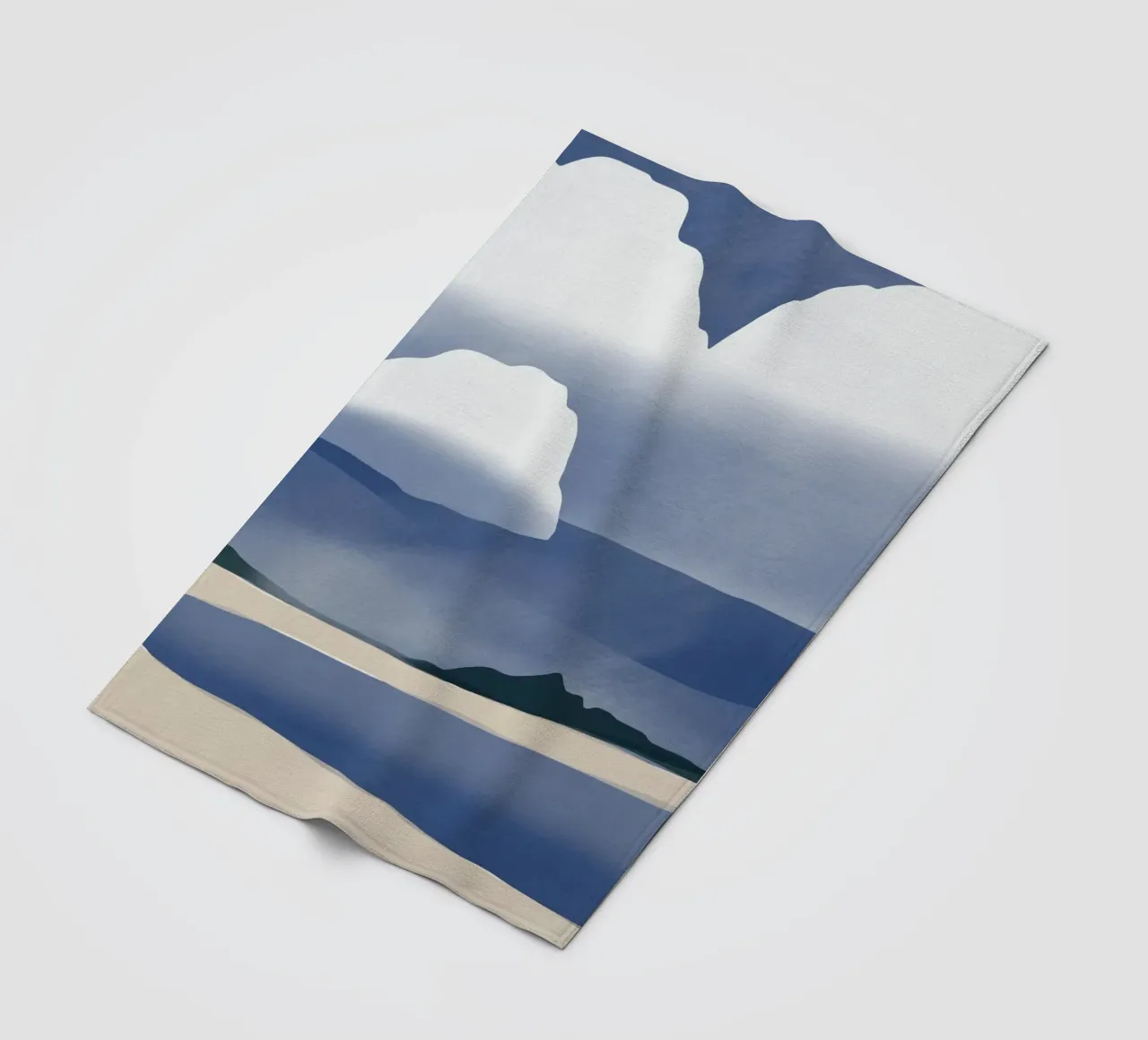 Vast cloudscape fleece blanket by Little Dean
