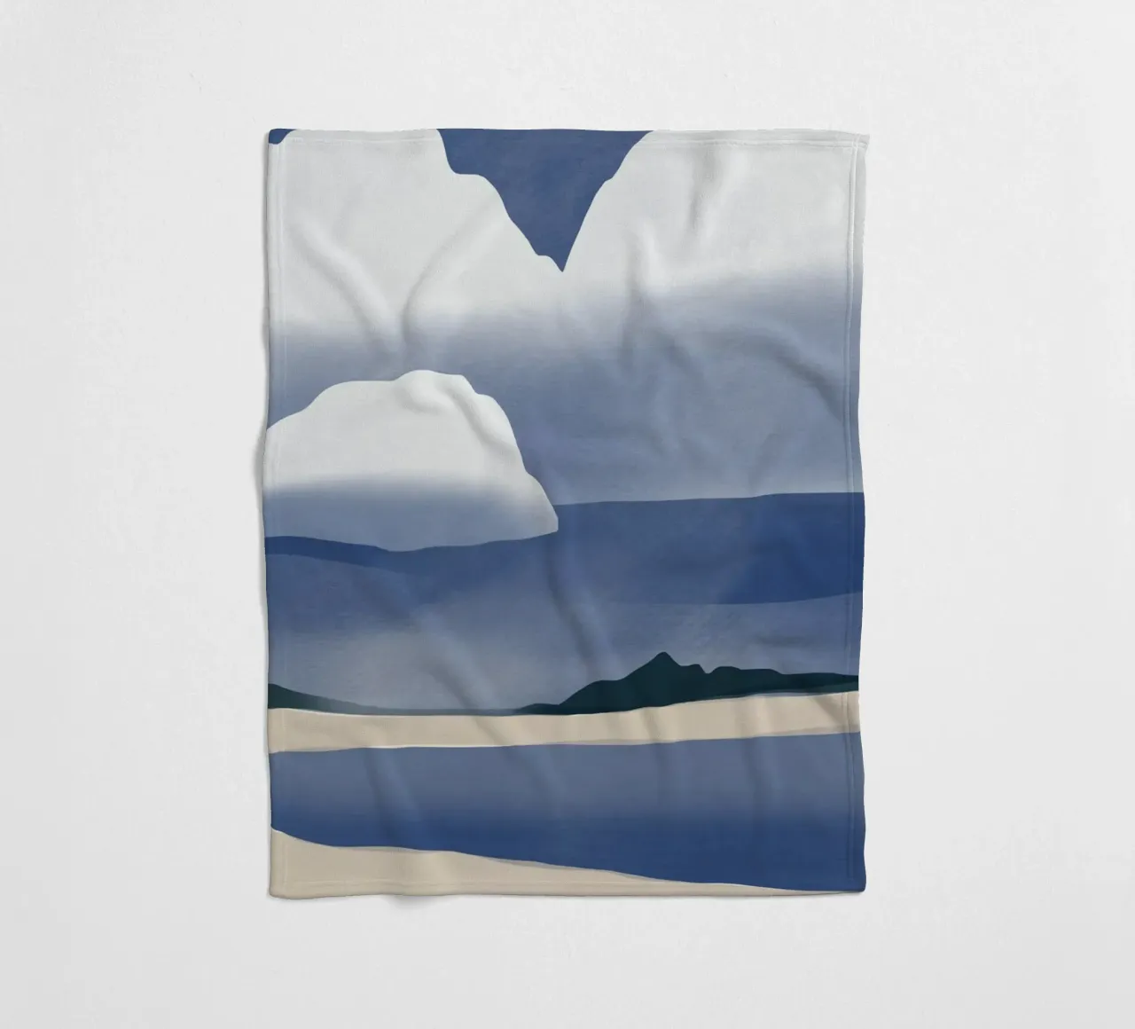 Vast cloudscape fleece blanket by Little Dean