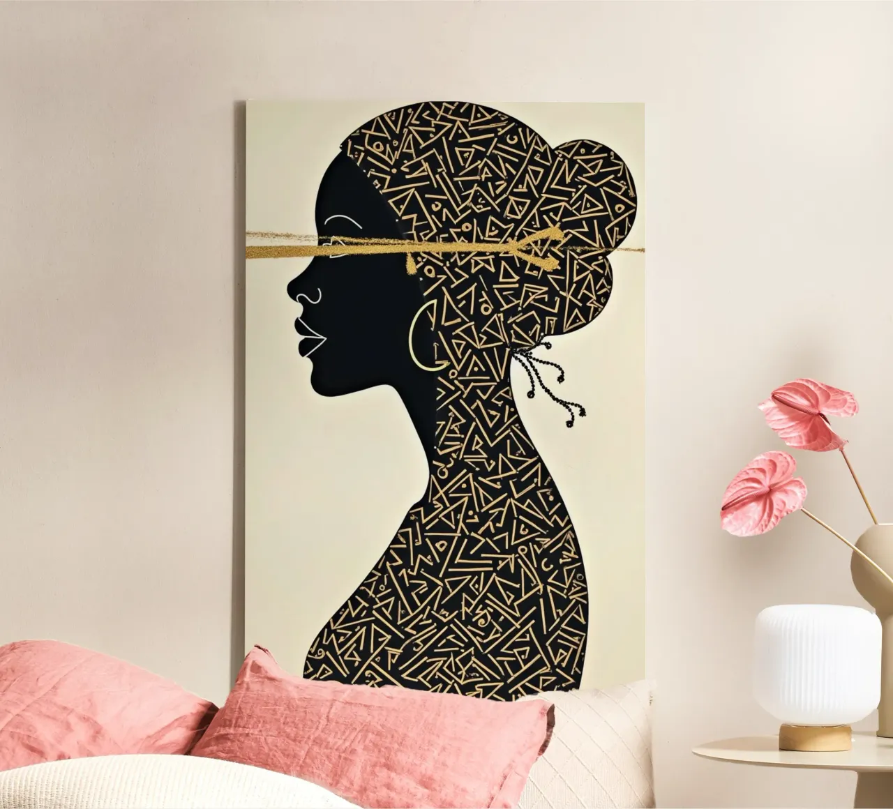 Lignaggio in oro 2 tela con Cornice a cassetta da Dustlight Atelier