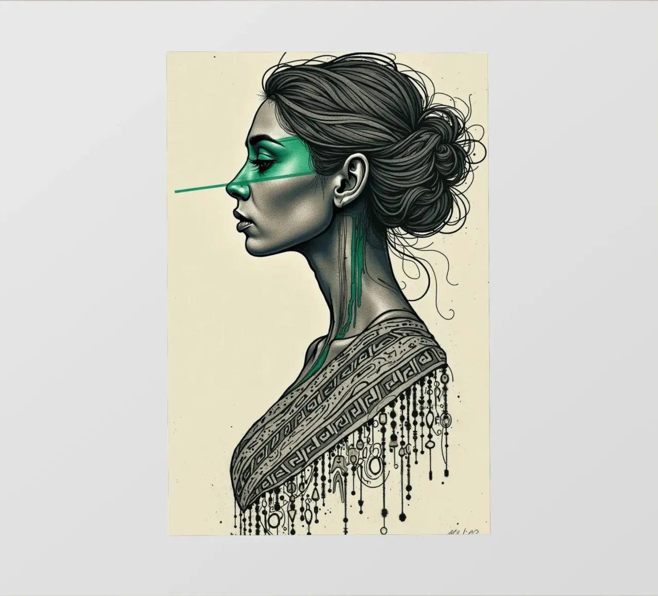 Lignaggio in Emerald 2 telo in pvc da Dustlight Atelier