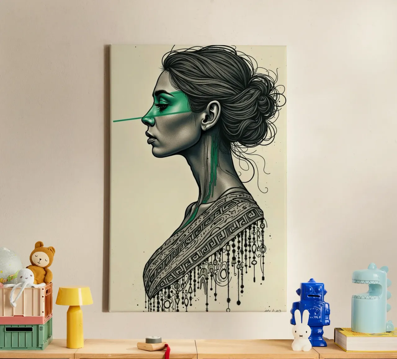 Lignaggio in Emerald 2 tela da Dustlight Atelier